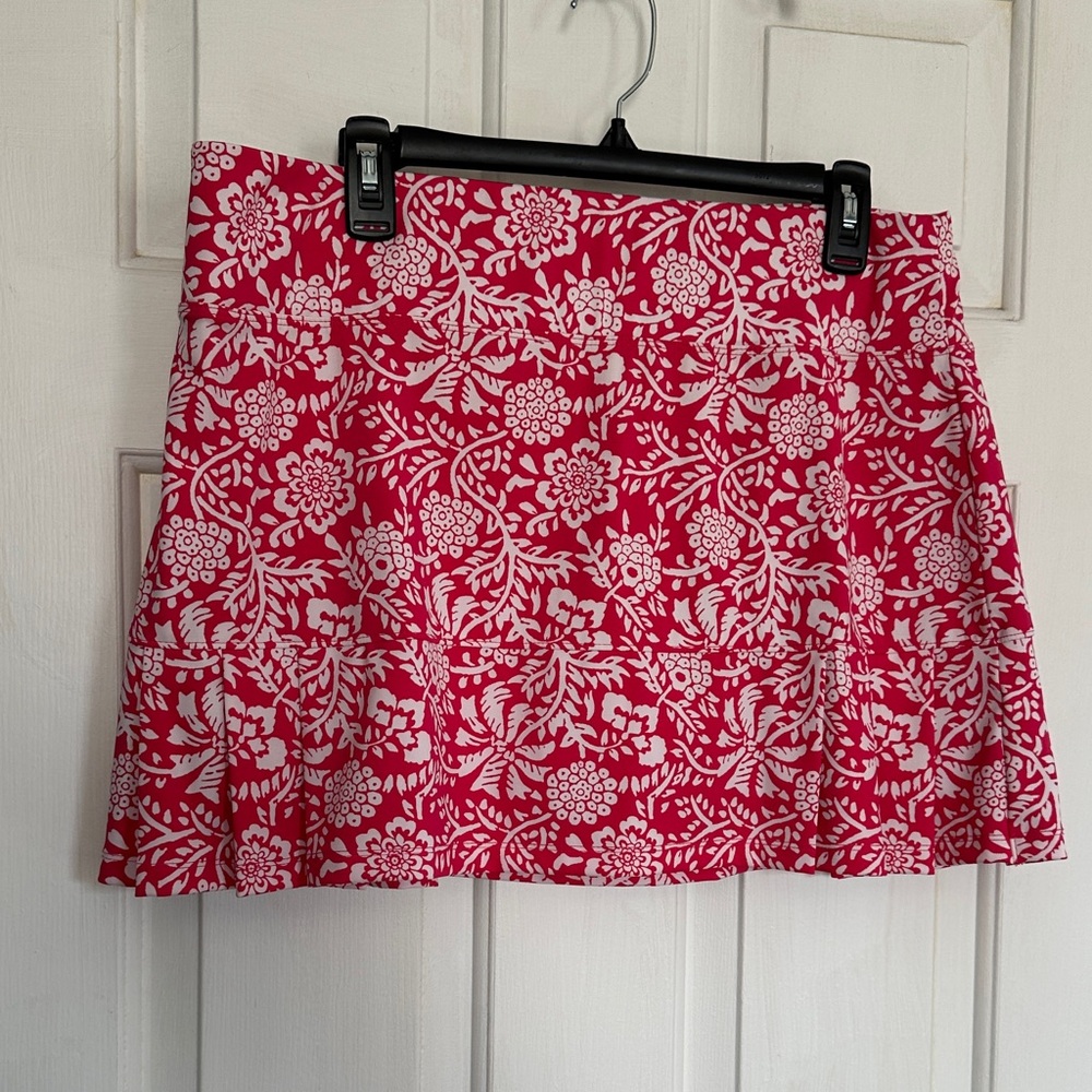Sigrid Olsen Pink and White Floral Skort